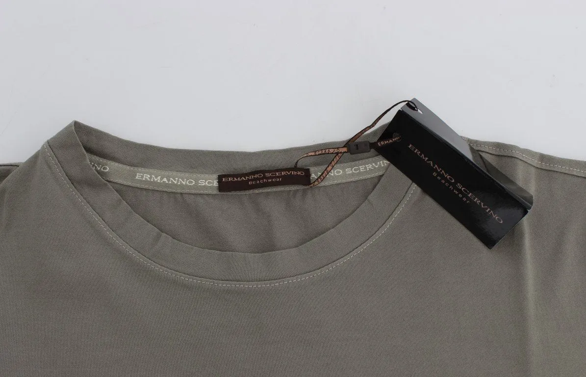 Green Kaki Cotton Crewneck T-shirt