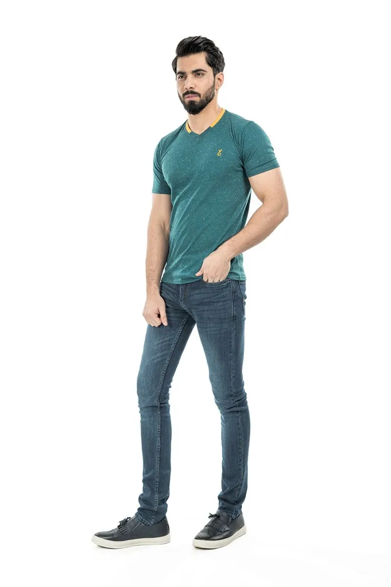 Green T Shirt V Neck
