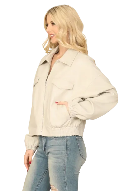 Grey Collared Zip Up Jacket - Pack of 6