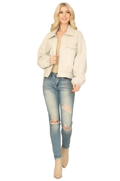 Grey Collared Zip Up Jacket - Pack of 6