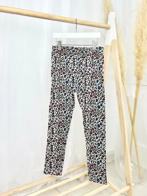 Grey Leopard Print Leggings