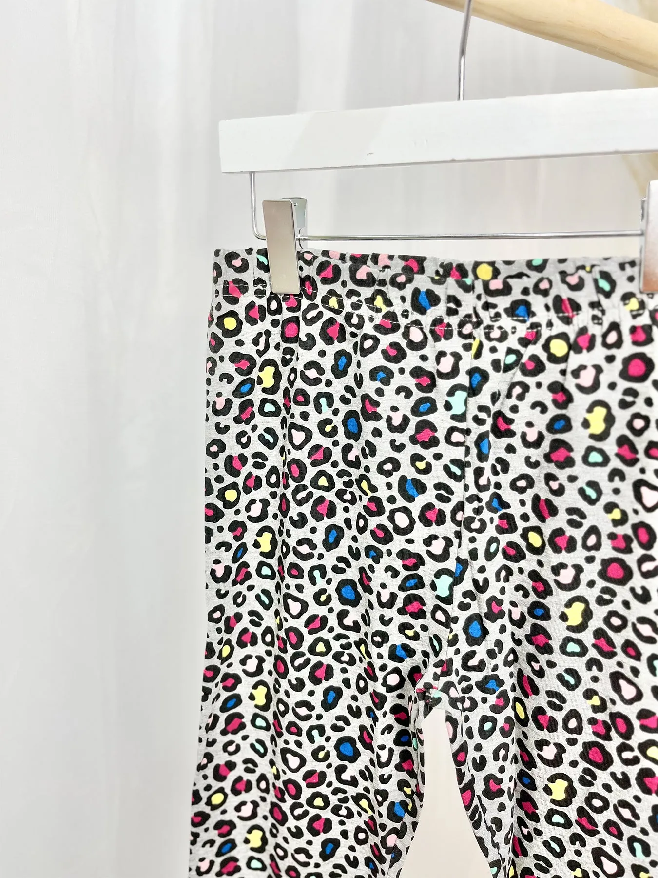 Grey Leopard Print Leggings