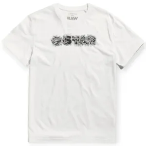 Gstar Raw Men distressed Logo T-shirt (White)