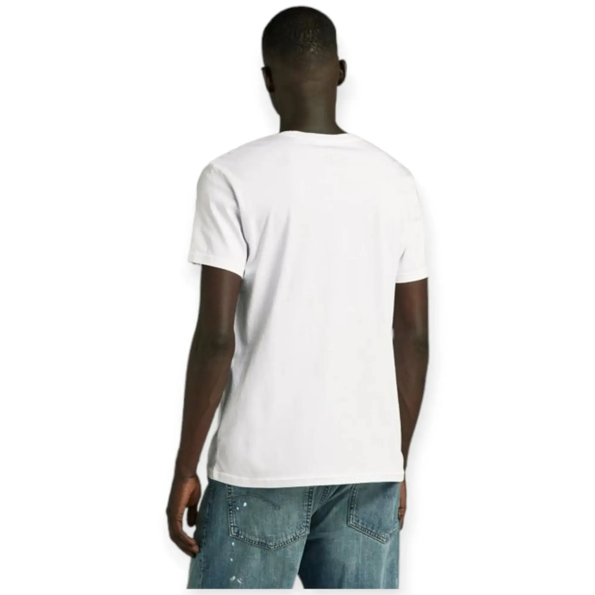 Gstar Raw Men distressed Logo T-shirt (White)
