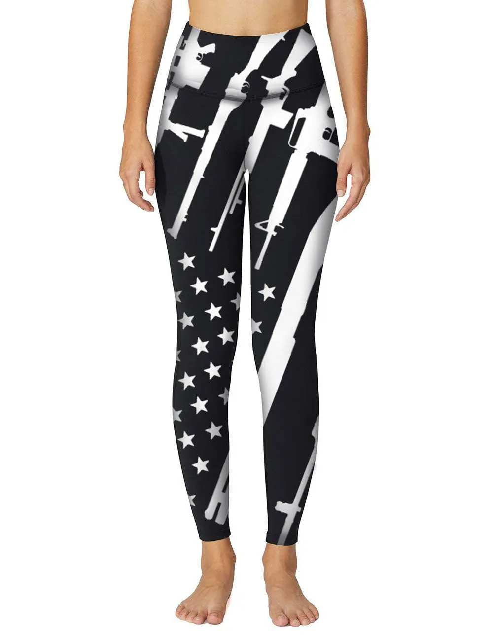 Gun Full Print BJJ SPATS For Women Yoga Pants Leggings
