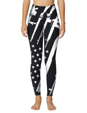 Gun Full Print BJJ SPATS For Women Yoga Pants Leggings