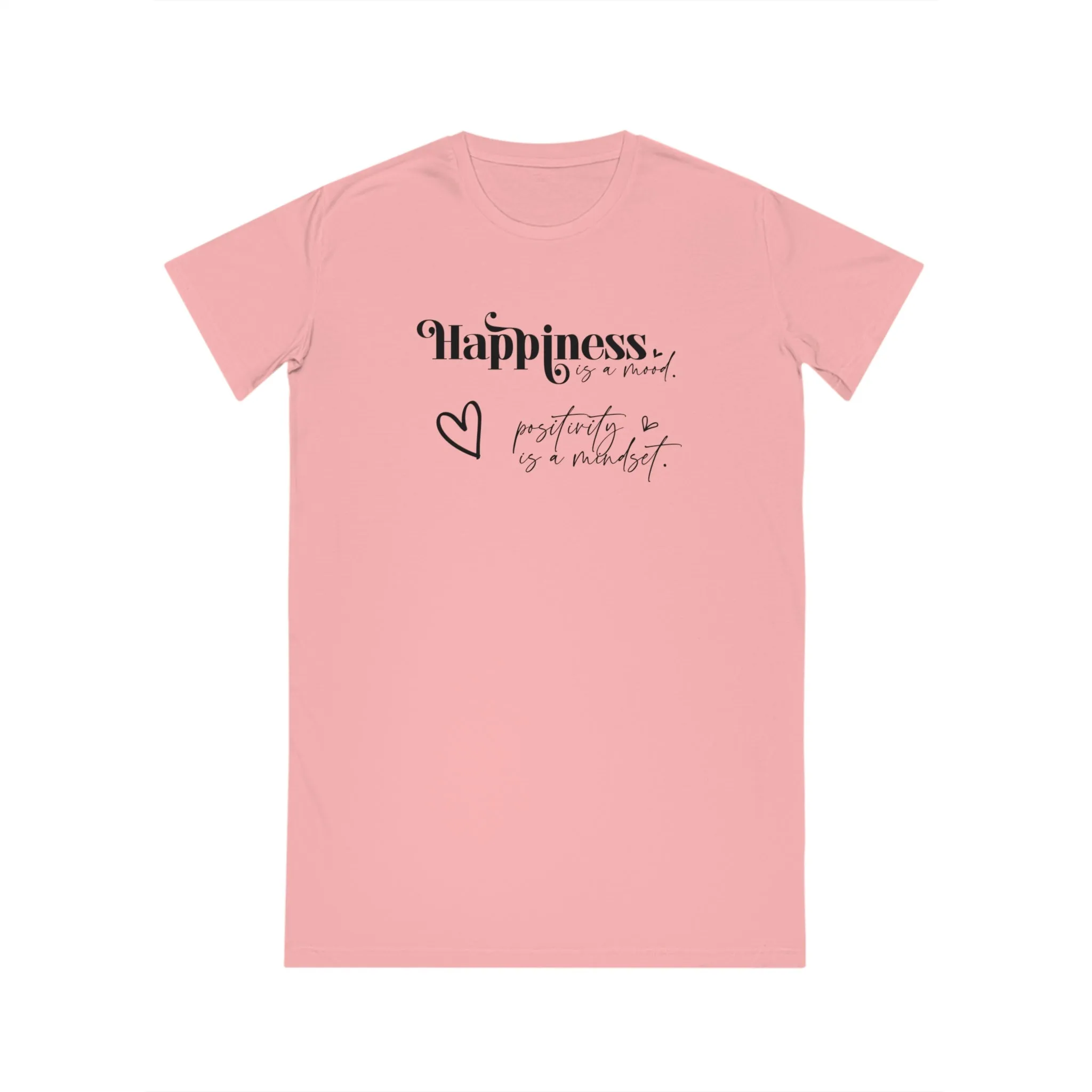 Happiness is a Mood, Women's Spinner T-Shirt Dress, Printed