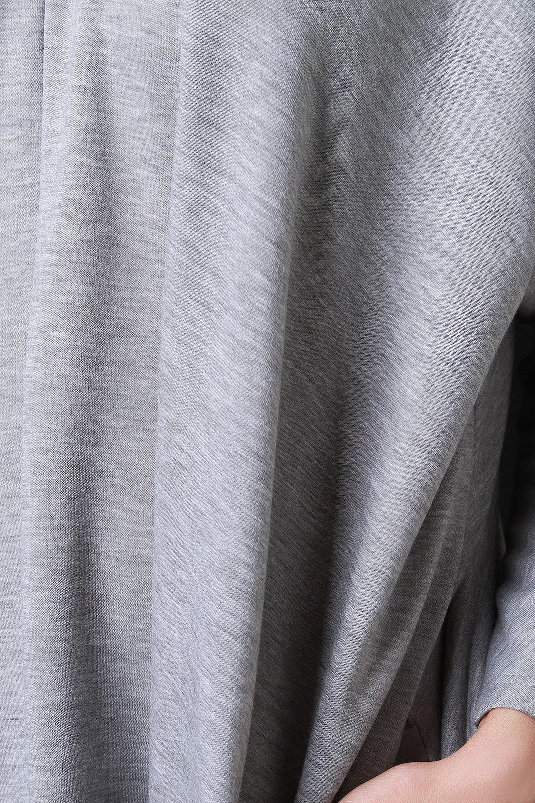 Heather Sweatshirt Cocoon Midi Dress