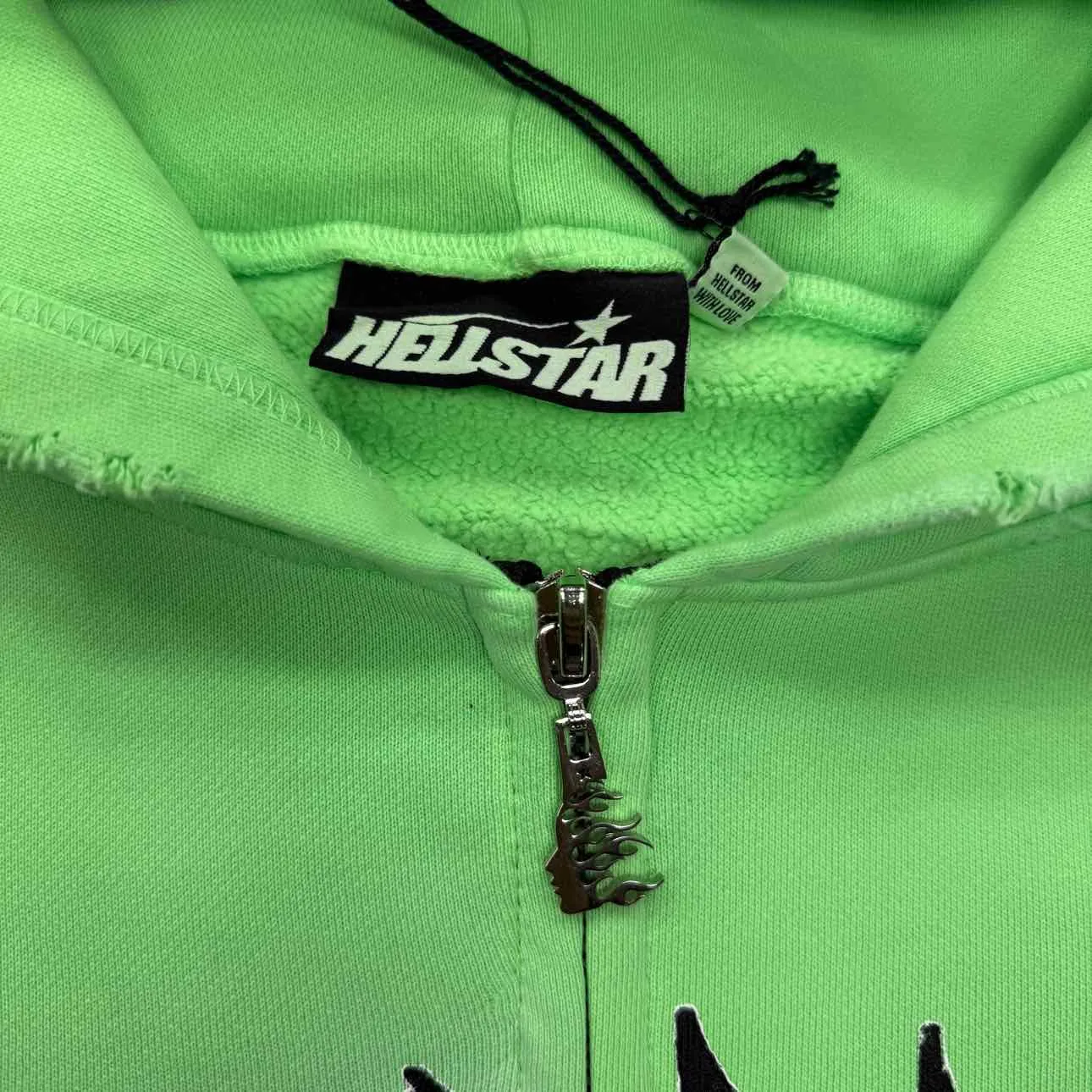 Hellstar Zip Up "GRAFFITI" Green New Size L