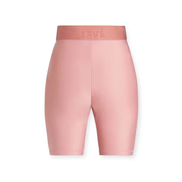 Herve Leger Logo High Rise Bike Shorts