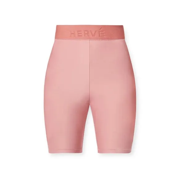 Herve Leger Logo High Rise Bike Shorts