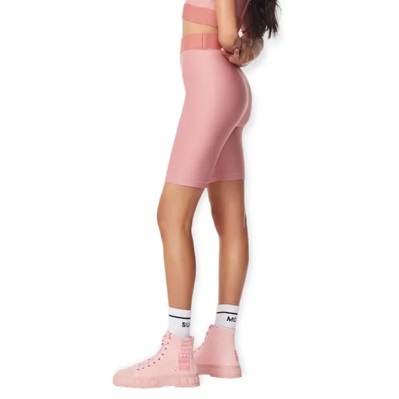 Herve Leger Logo High Rise Bike Shorts