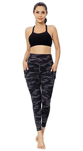 High Waist Womens Yoga Pants Leopard Printed Athletic Yoga Leggings with Pockets 3X Work Comfy Soft for Women,2XL