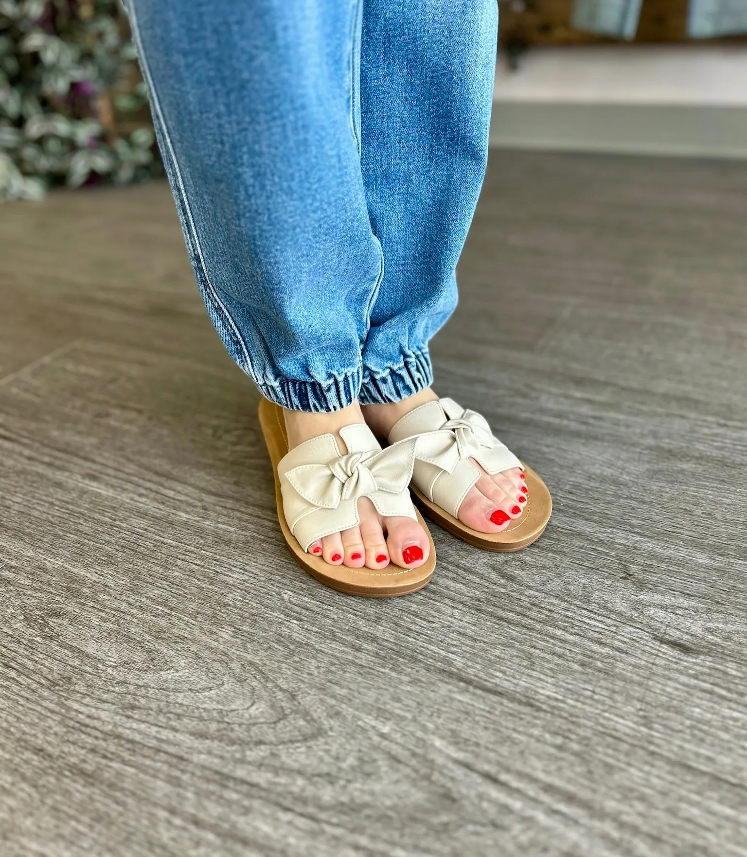 High Waisted Denim Jogger