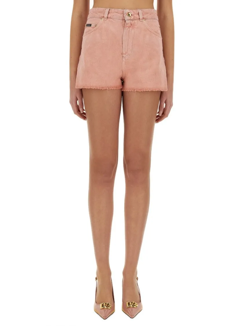High-Waisted Denim Shorts