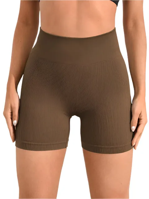 High-Waisted Stretchy Sports Shorts