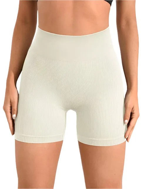 High-Waisted Stretchy Sports Shorts