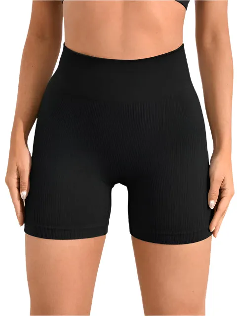 High-Waisted Stretchy Sports Shorts