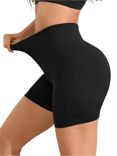 High-Waisted Stretchy Sports Shorts