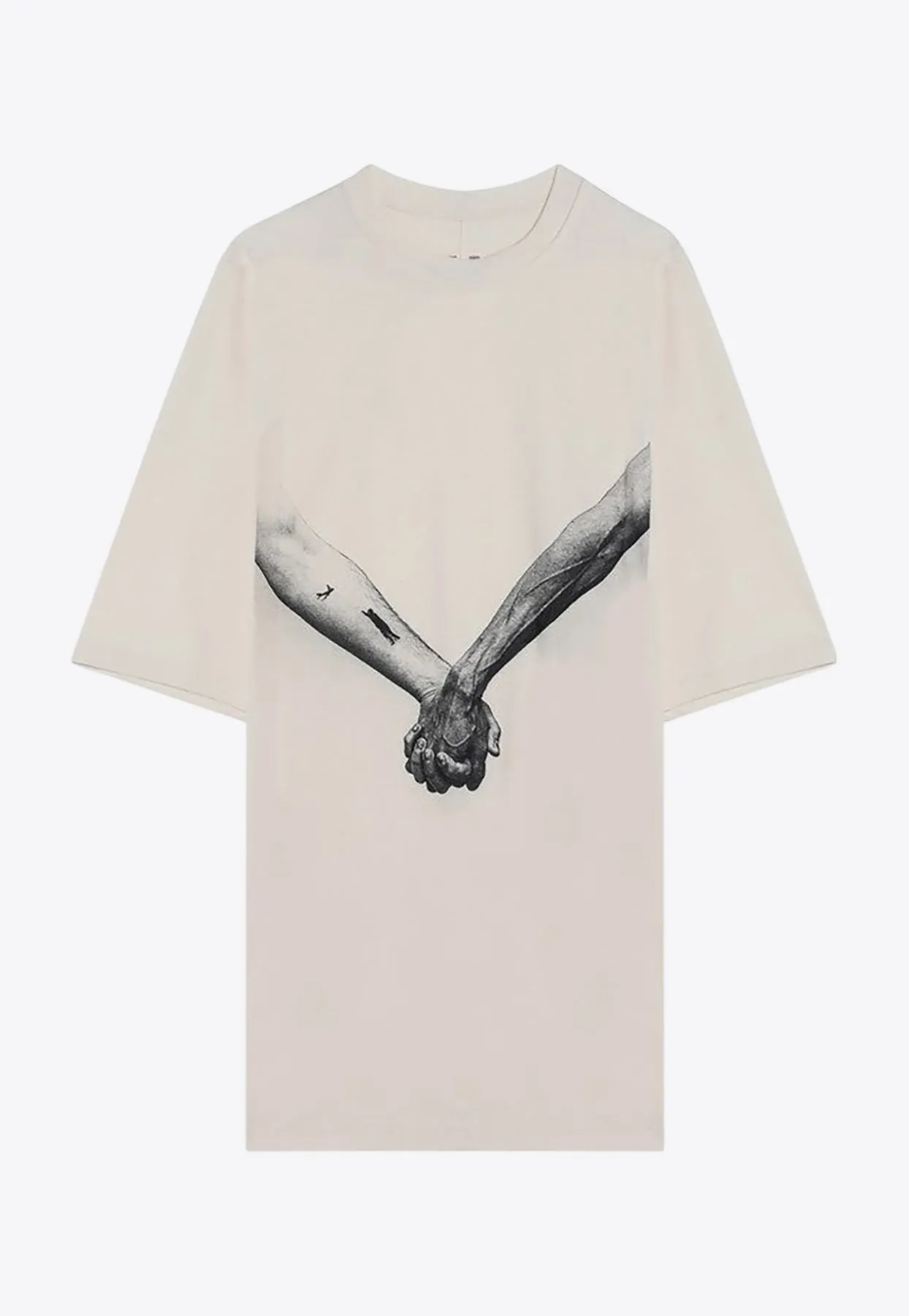 Hold Hands Print Oversized T-shirt