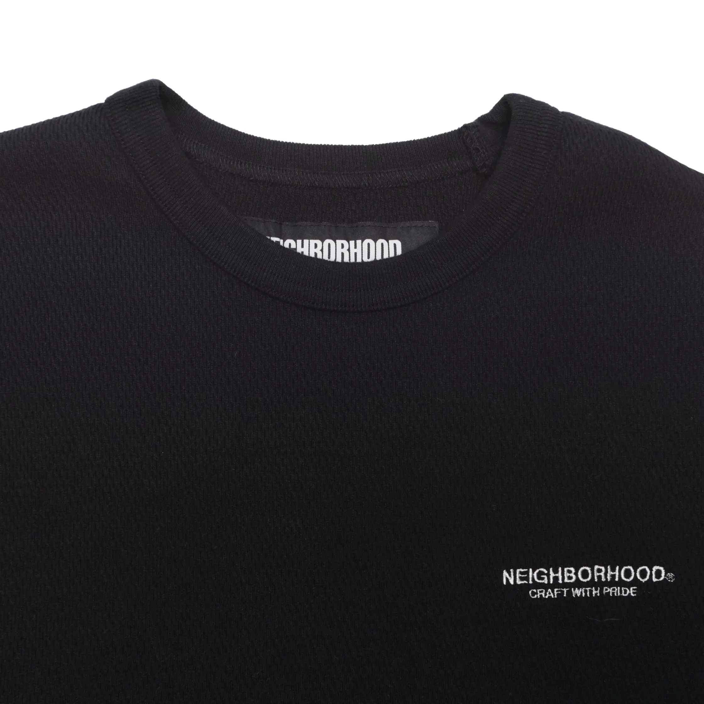 HONEYCOMB FABRIC CREWNECK LS