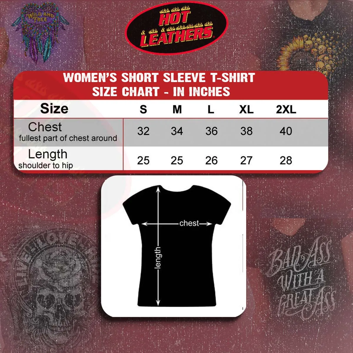 Hot Leathers GLC1591 Ladies Heather Gray Riding Tree Silhouette V Neck T-Shirt