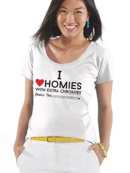 HWEC - I Love Homies with Extra Chromies&reg; - Ladies - White Tee