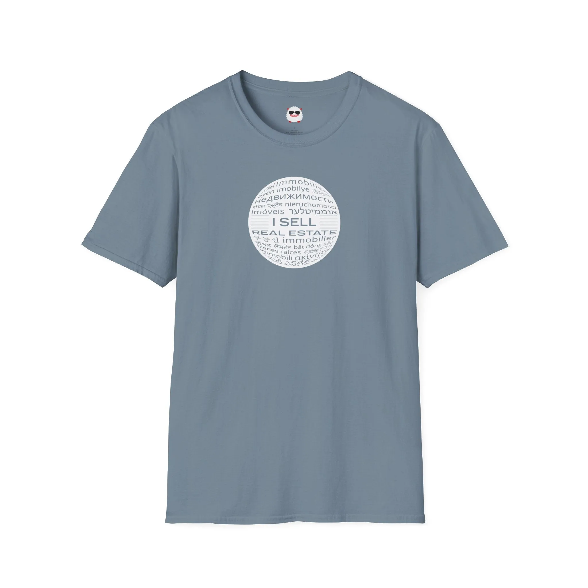 I Sell Real Estate Translated Dark Style Unisex Softstyle T-Shirt
