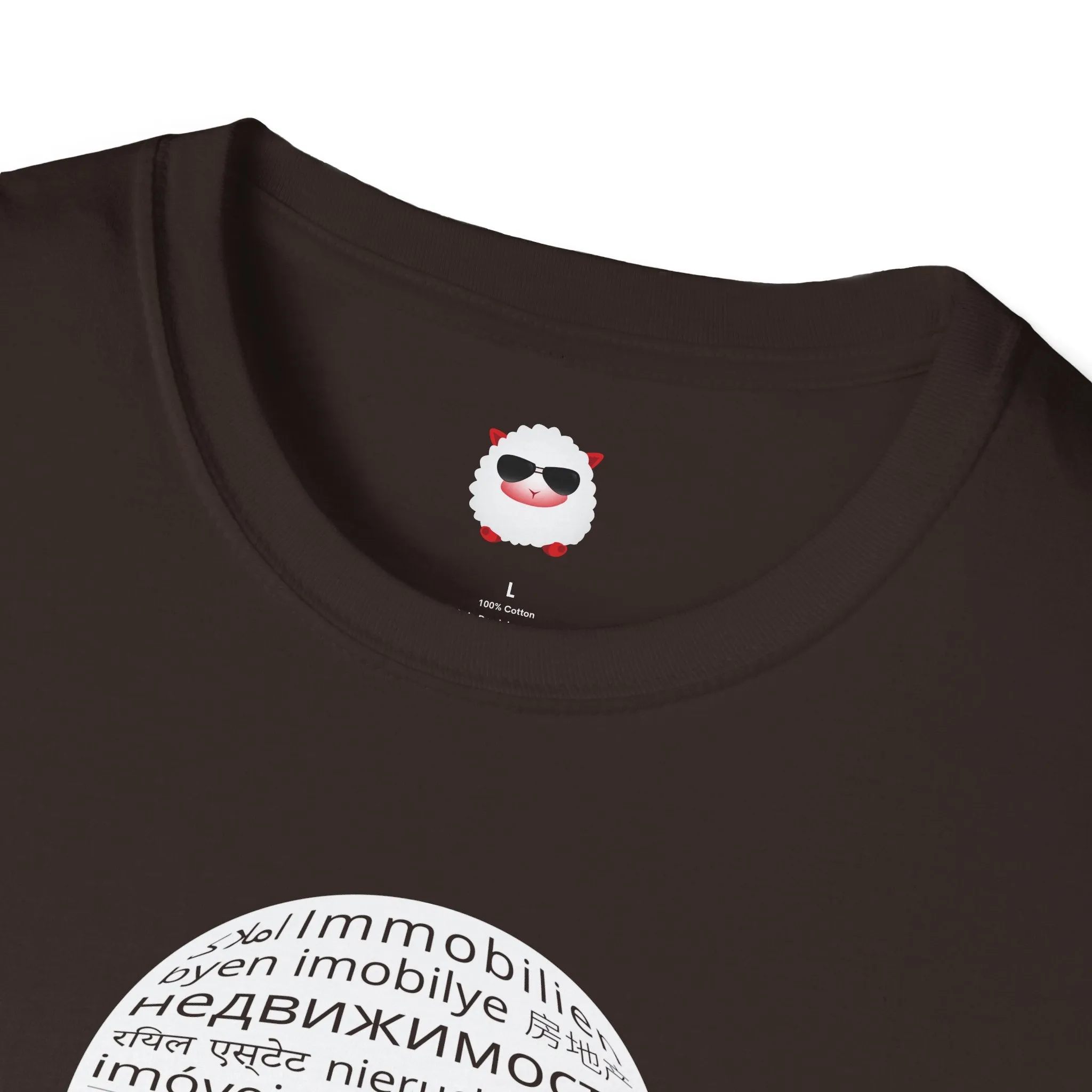 I Sell Real Estate Translated Dark Style Unisex Softstyle T-Shirt