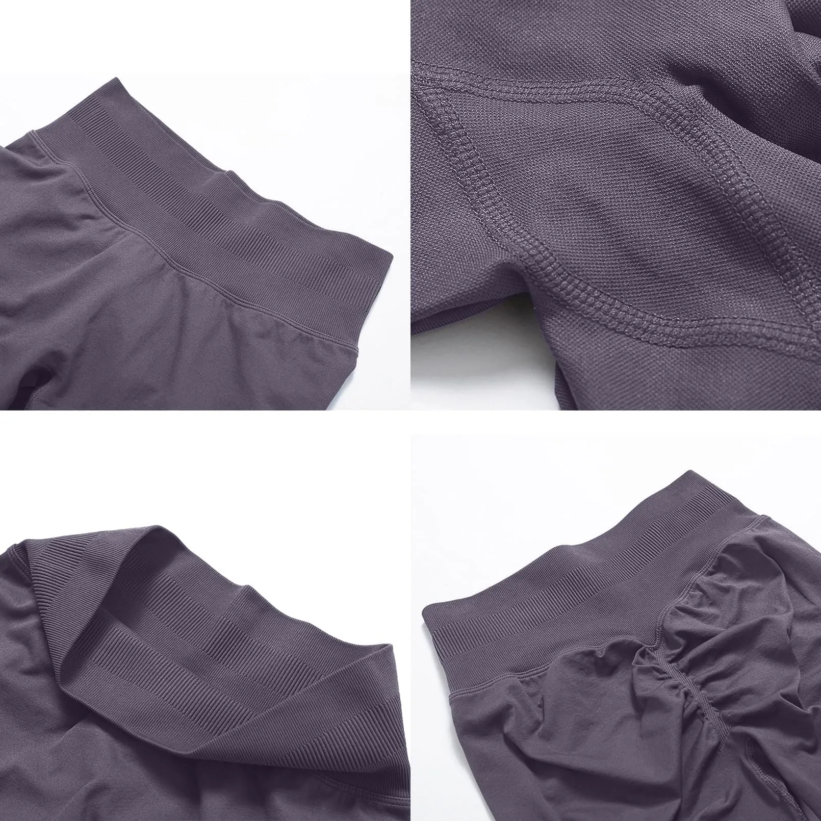 Impact Leggings for Women Seamless Workout Yoga Pants Hidden Scrunch Butt Tummy Control Gym Leggings Mid Low Waist 25" Truffle XS