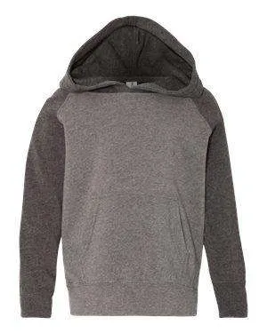Independent Trading Toddler Raglan Hoodie Sweatshirt - PRM10TSB