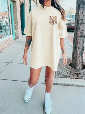 Iris - T-shirt dress with round neckline