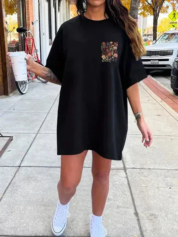 Iris - T-shirt dress with round neckline