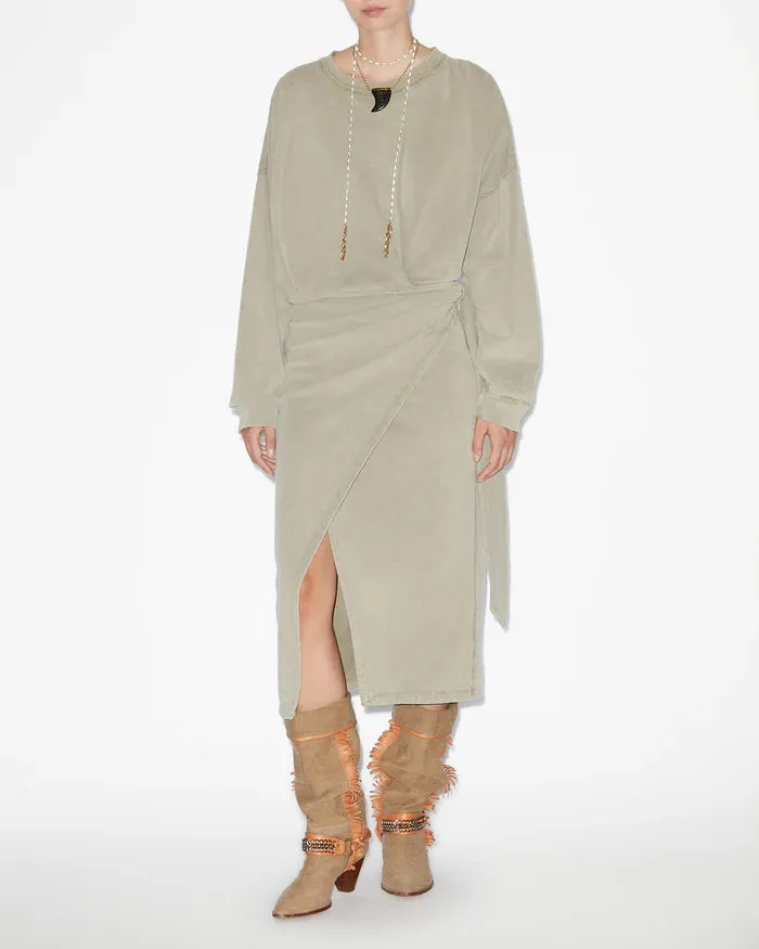 Isabel Marant Sandrina Dress in Light Khaki
