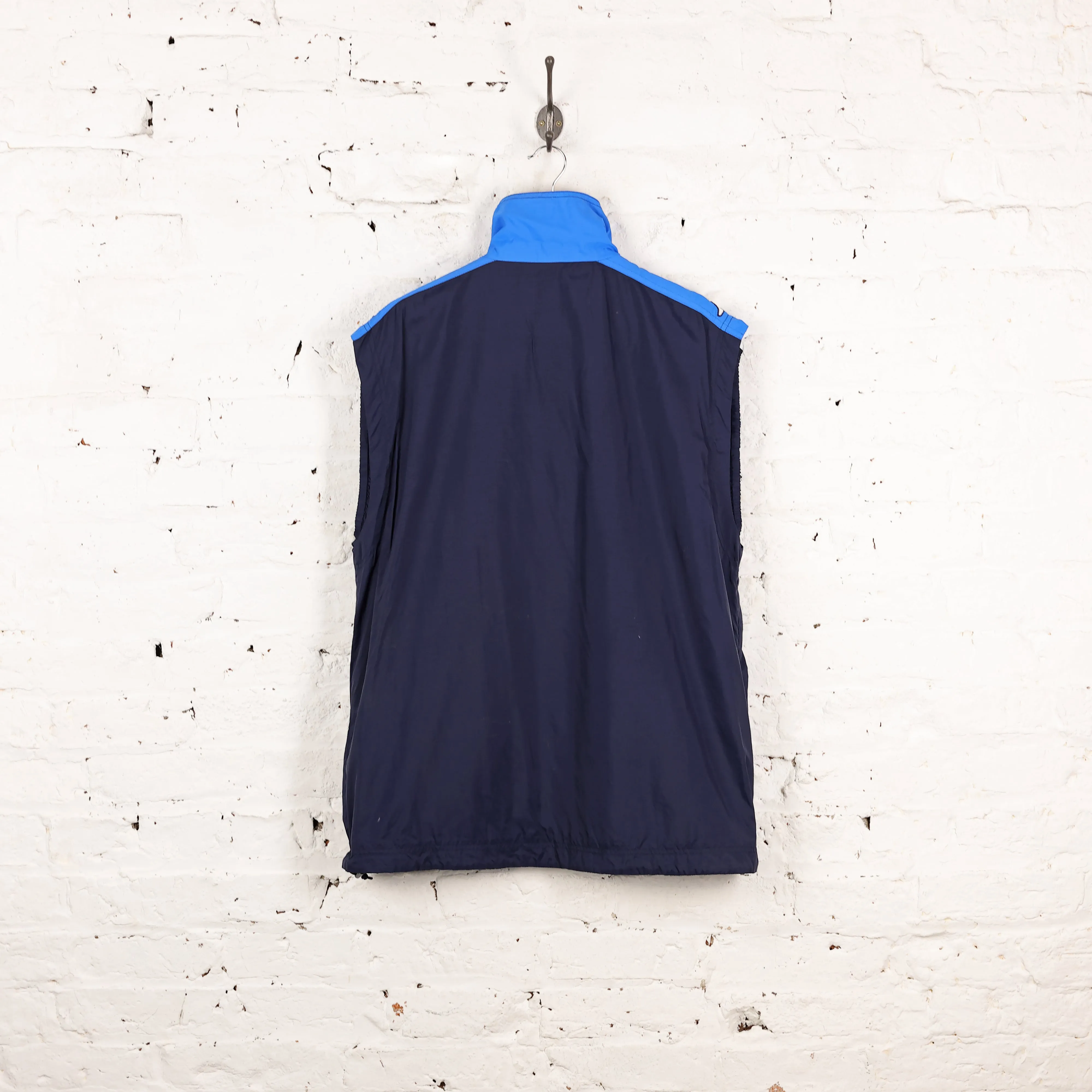 Italy Football Sleeveless Tracksuit Top Jacket - Blue - L