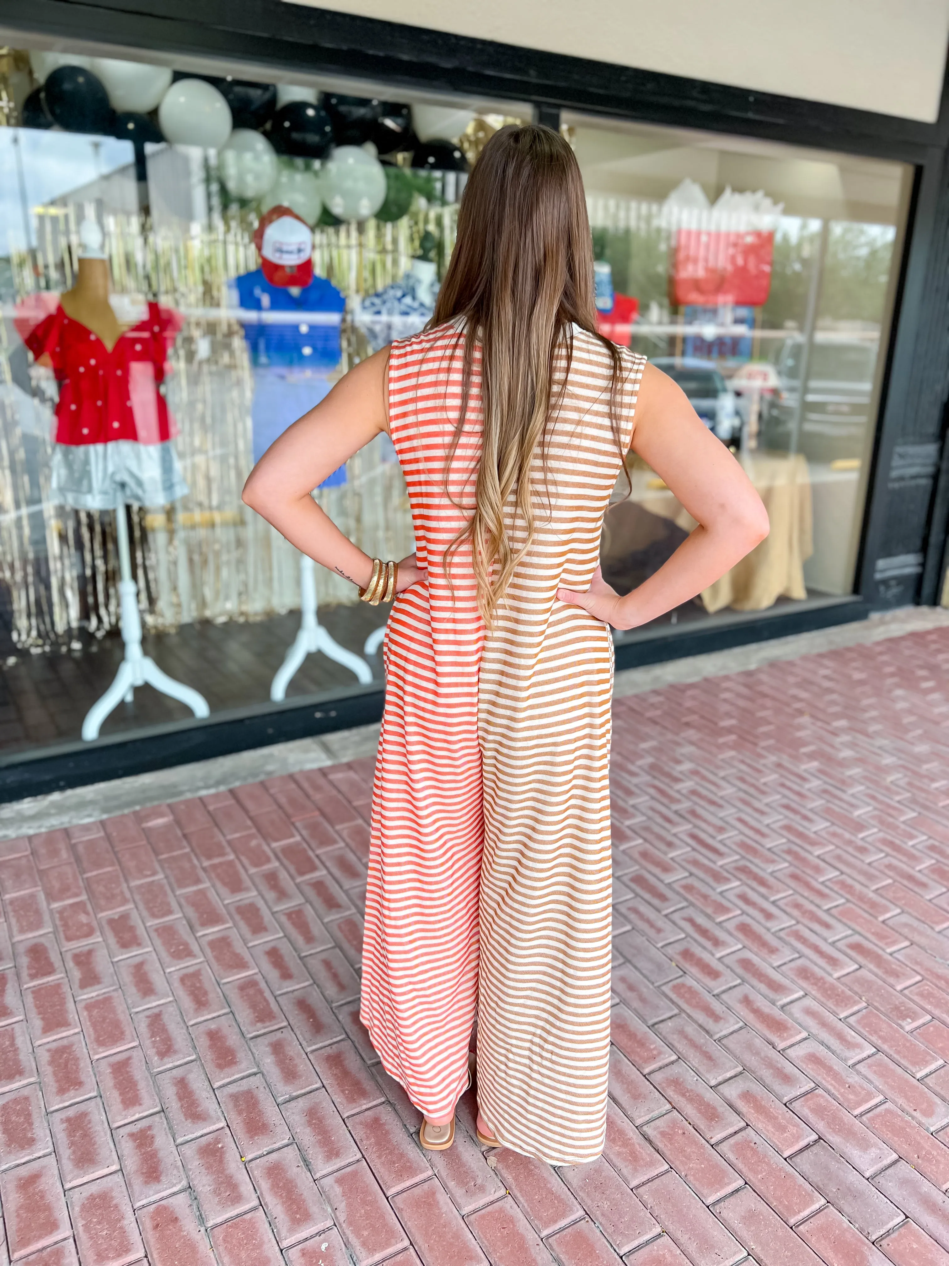 Ivy Lane Striped Jumpsuit