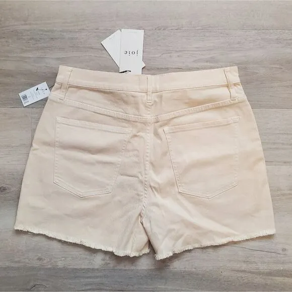 Joie Womens Hauser Frayed Raw Hem High Waisted Jean Shorts