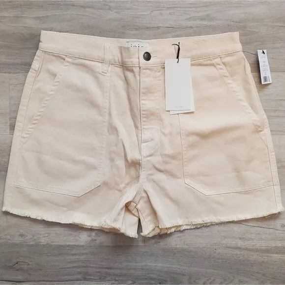 Joie Womens Hauser Frayed Raw Hem High Waisted Jean Shorts