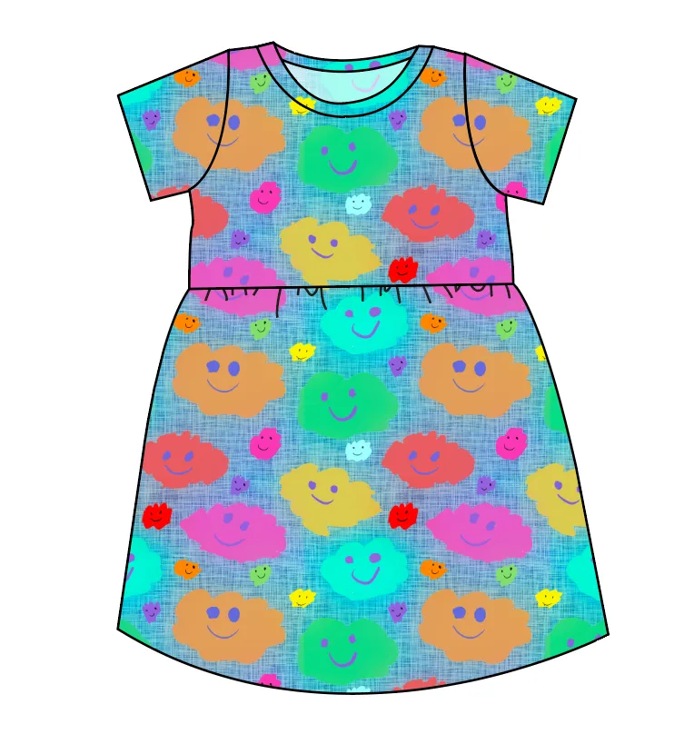 Juniper's Rainbow Clouds Play Dress
