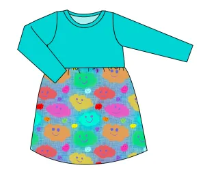 Juniper's Rainbow Clouds Play Dress