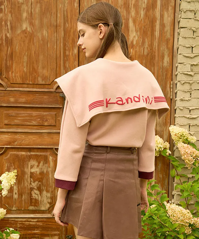 KANDINI Sailor Zip Up Tee - Pink
