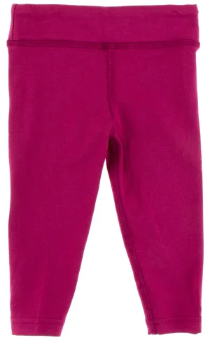 KicKee Pants Solid Berry Performance Jersey Leggings with Waistband
