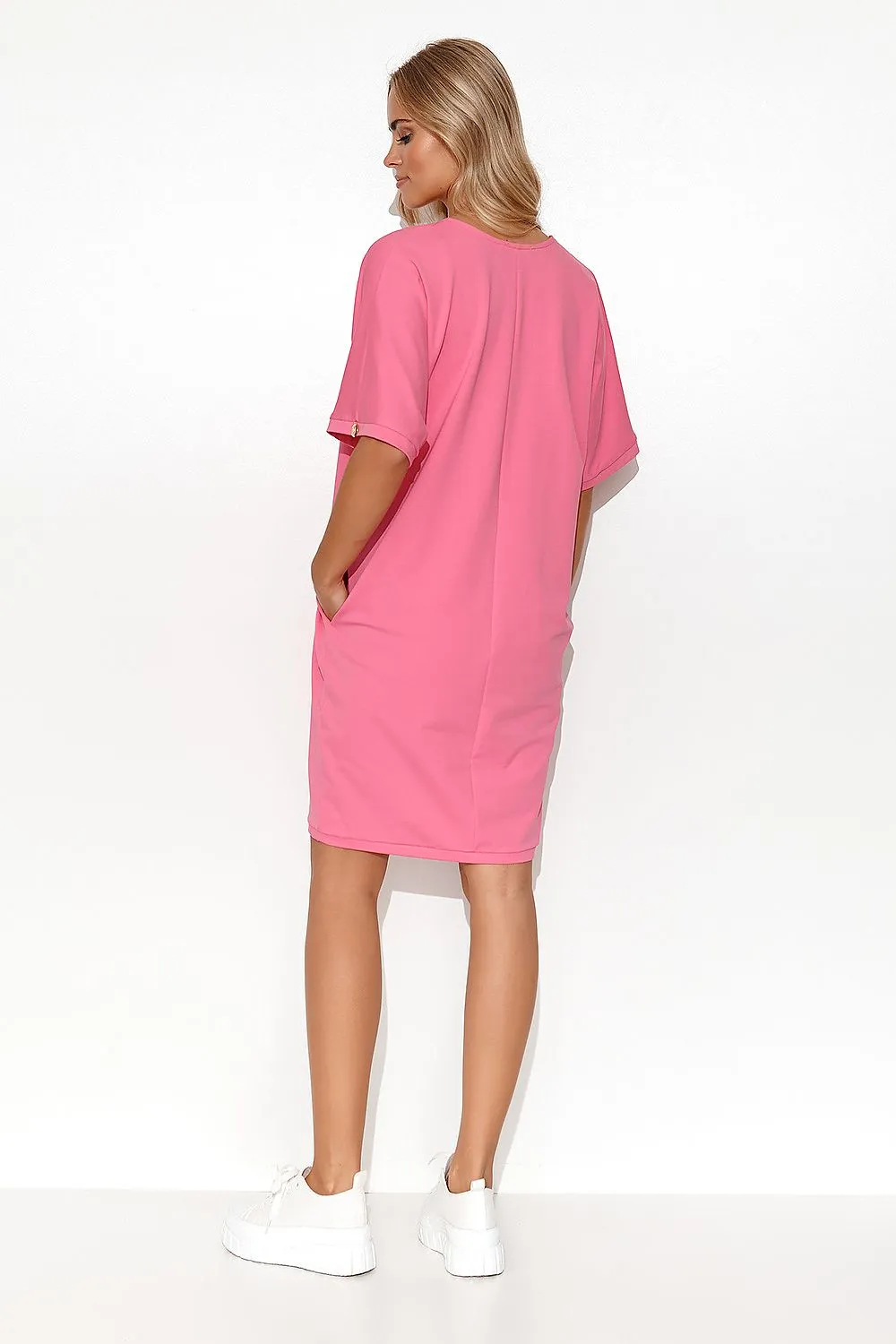 Kimono Cut Minimalist Sweatshirt Dress