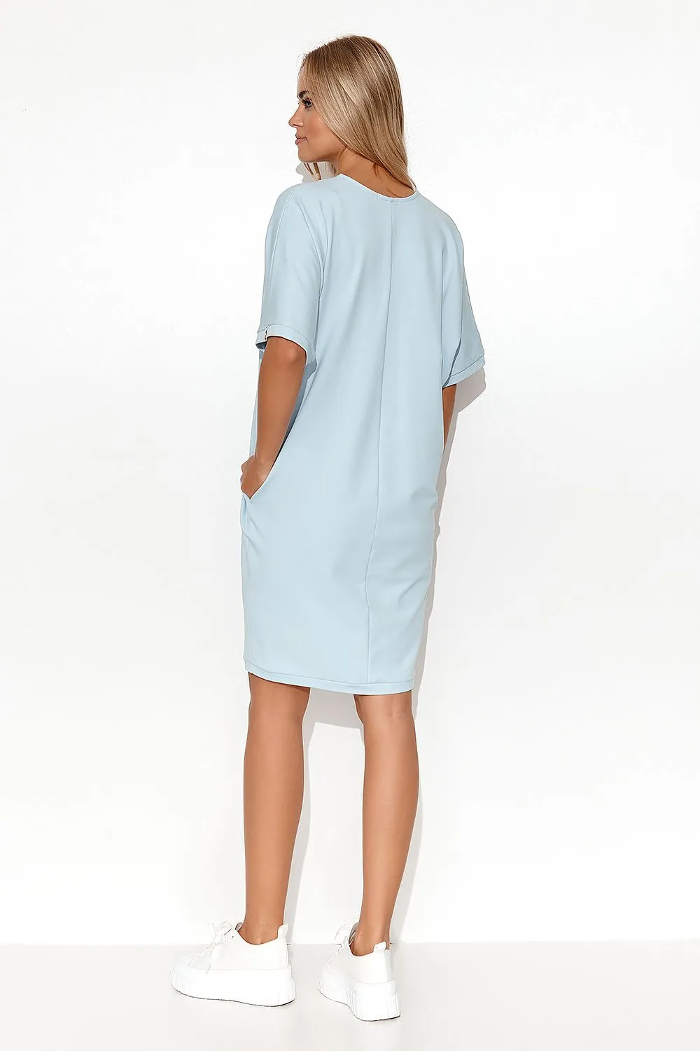 Kimono Cut Minimalist Sweatshirt Dress