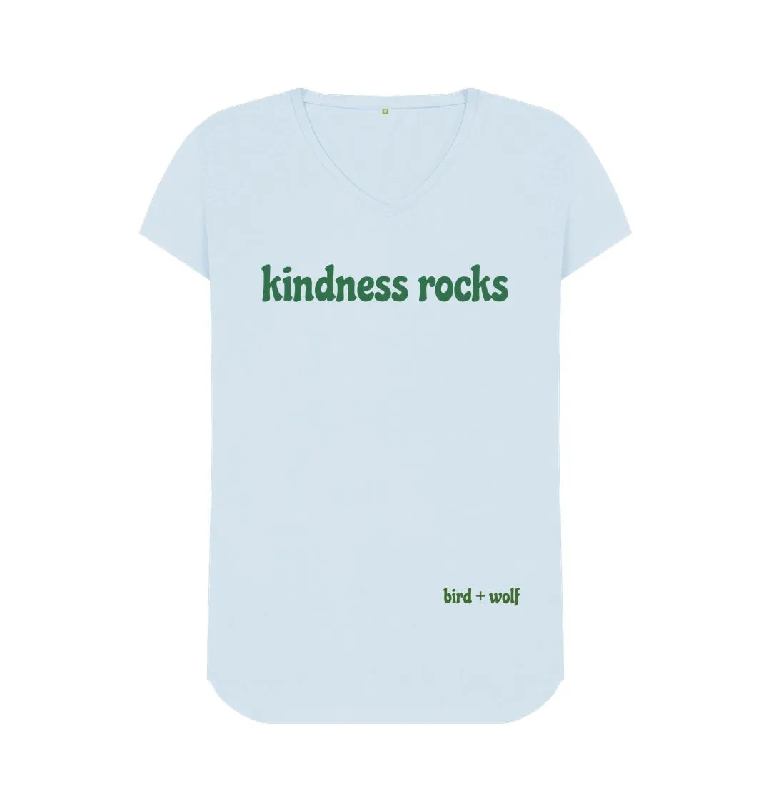 Kindness Rocks V Neck Tee
