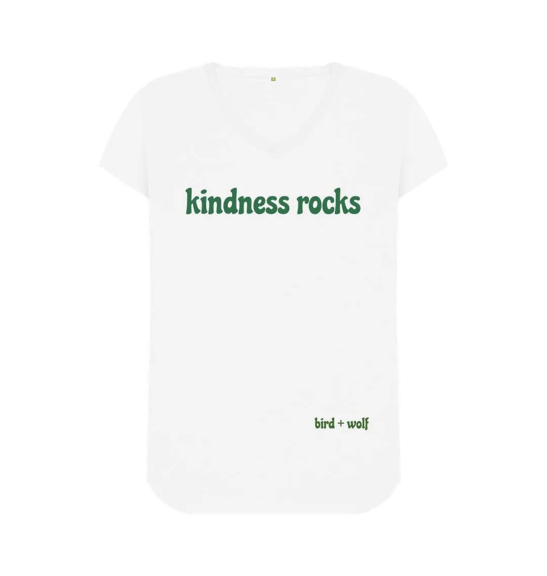 Kindness Rocks V Neck Tee