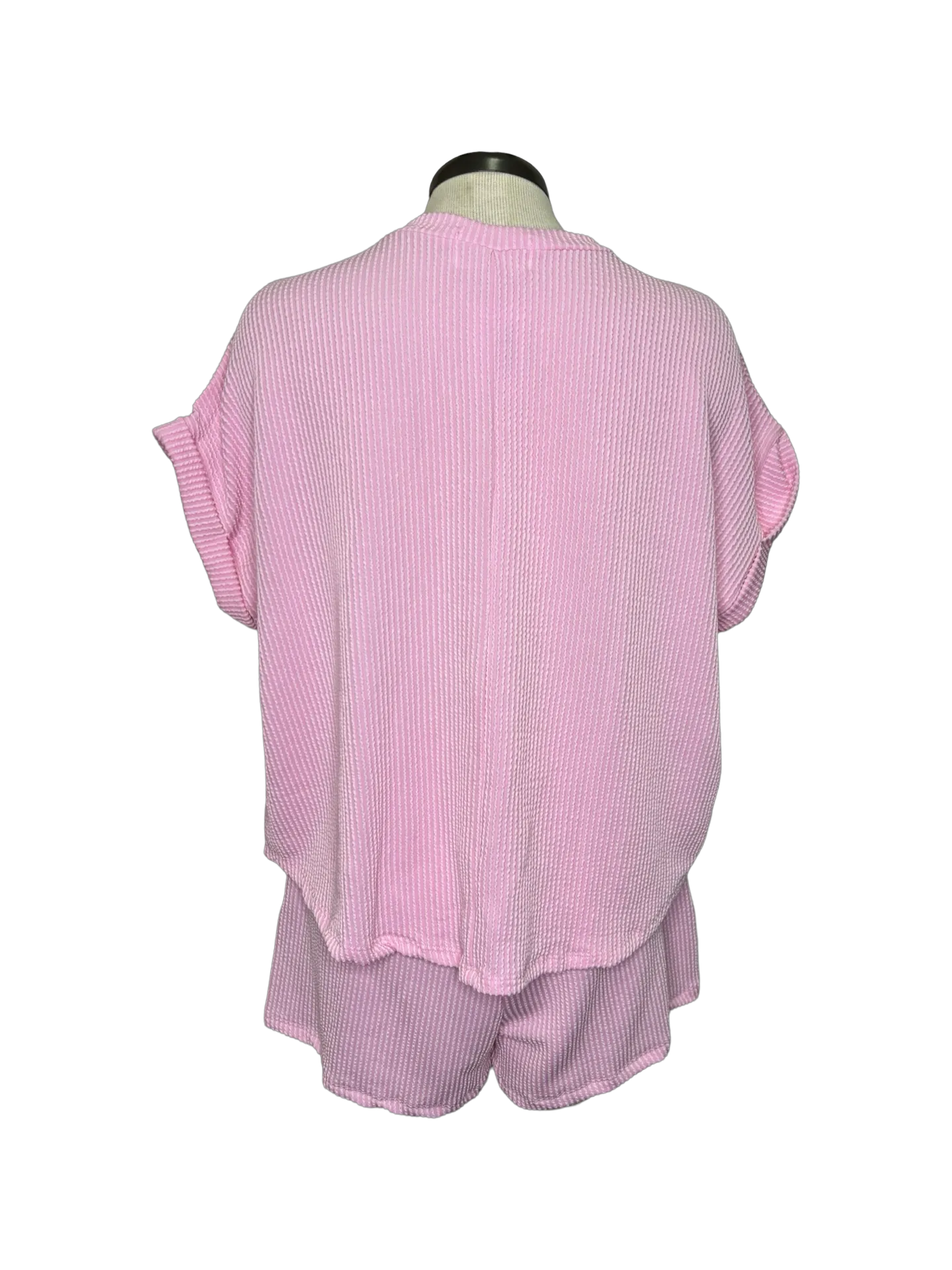 Knit Short Big Pockets Baby Pink