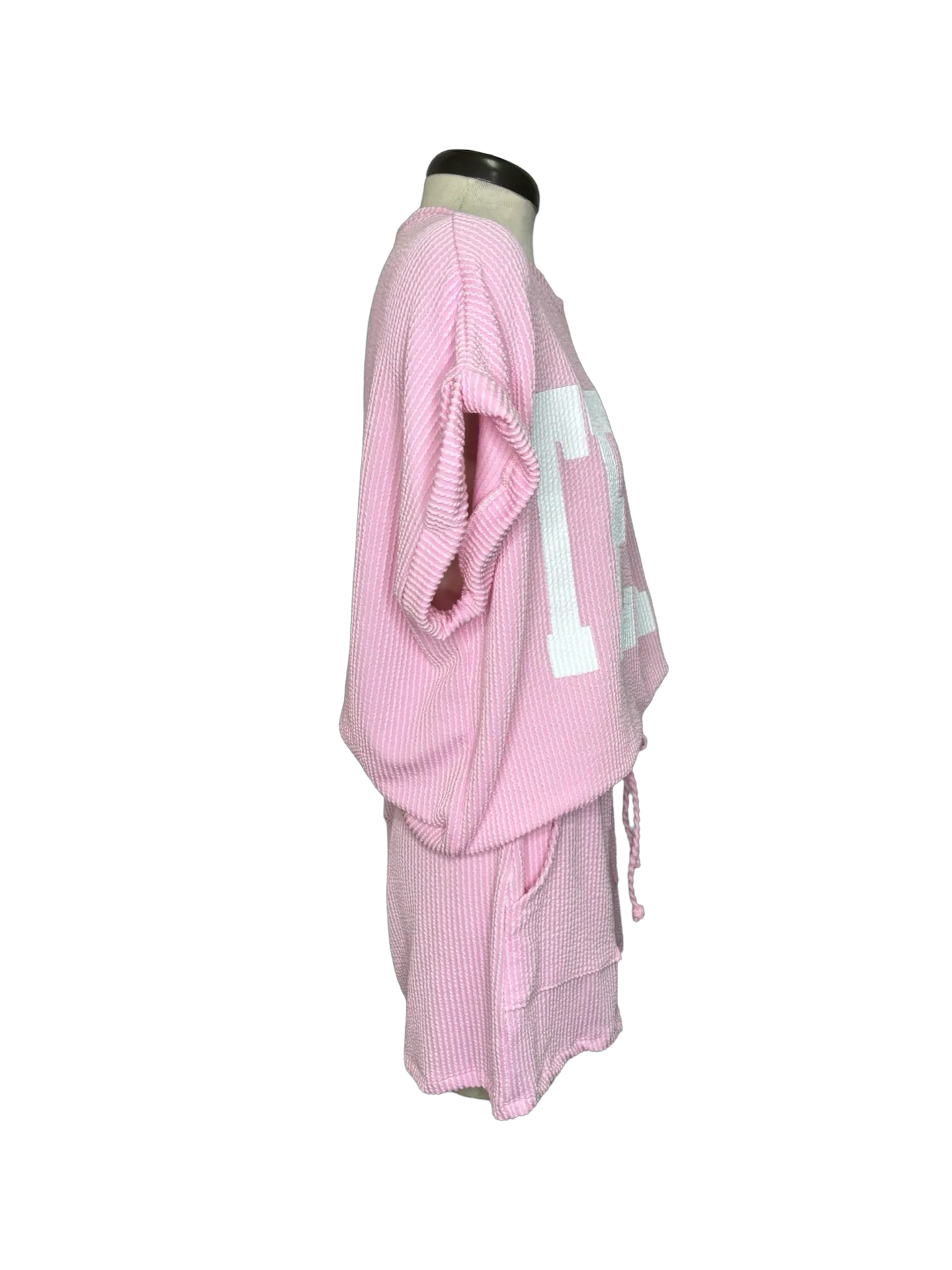 Knit Short Big Pockets Baby Pink