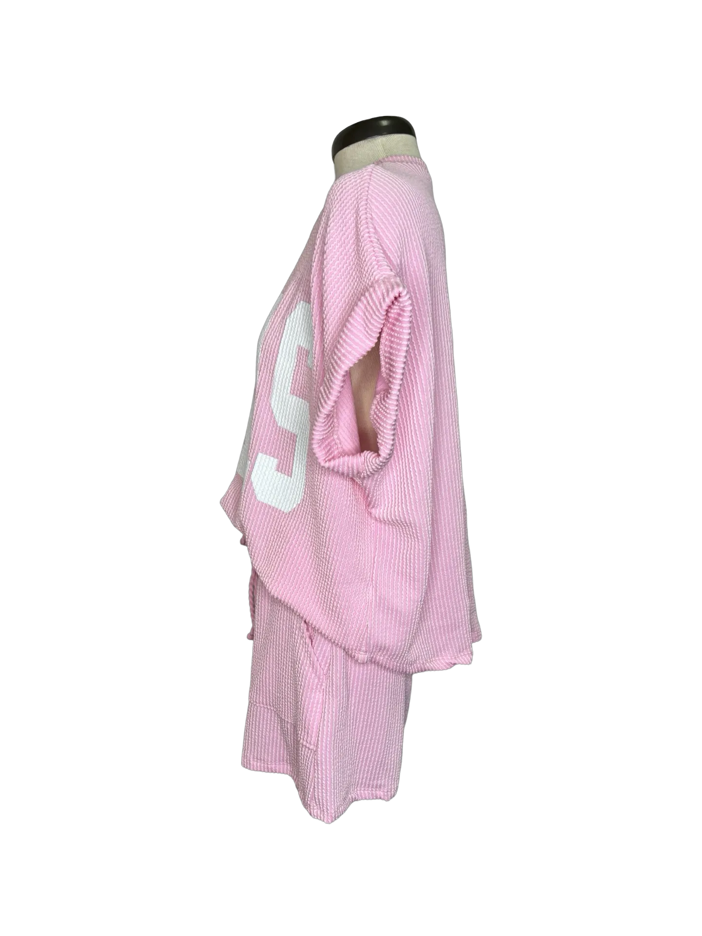 Knit Short Big Pockets Baby Pink