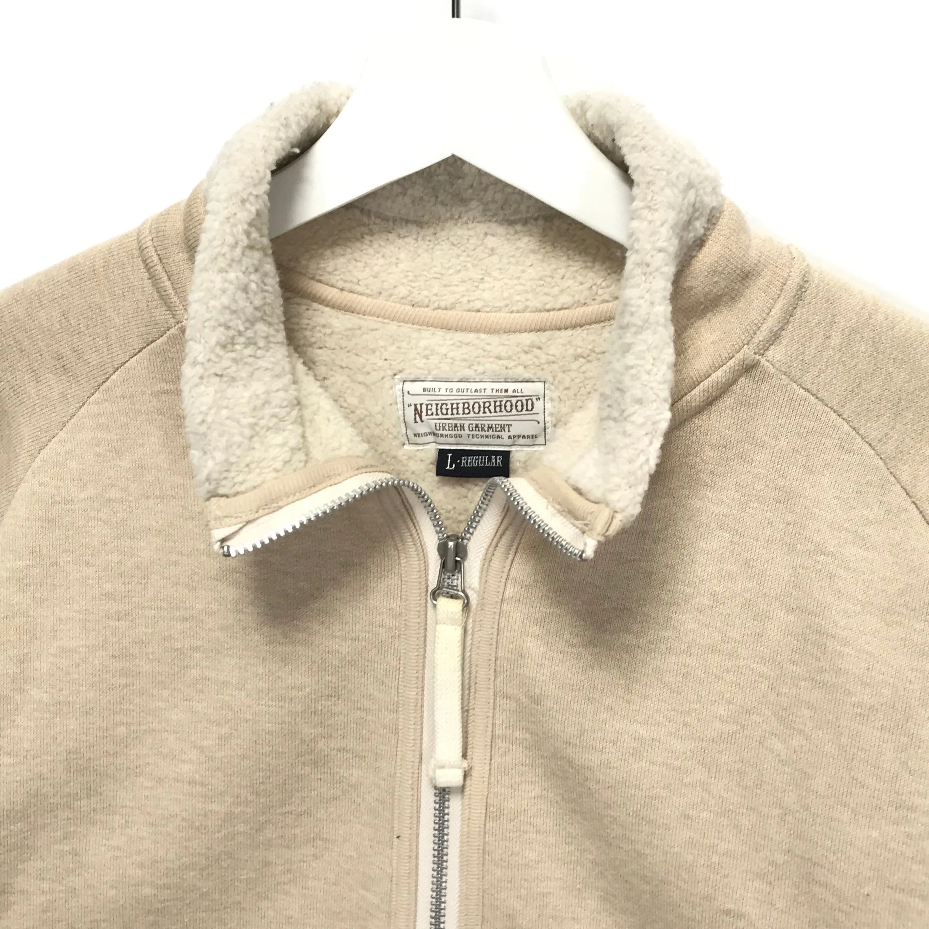 [L] Neighborhood 12AW Everest Fleece Zip Up Jacket Beige